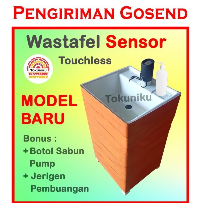 TOKUNIKU WASTAFEL SENSOR PORTABLE WASTAFEL CUCI TANGAN OTOMATIS SENTUH