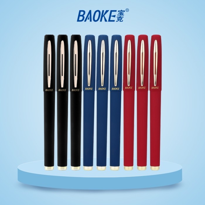 

Terbaru Murah..BAOKE 12Pcs/box Gel Pen Pulpen Gel 0.5 / 0.7 / 1.0mm Kapasitas Besar Tinta Hitam