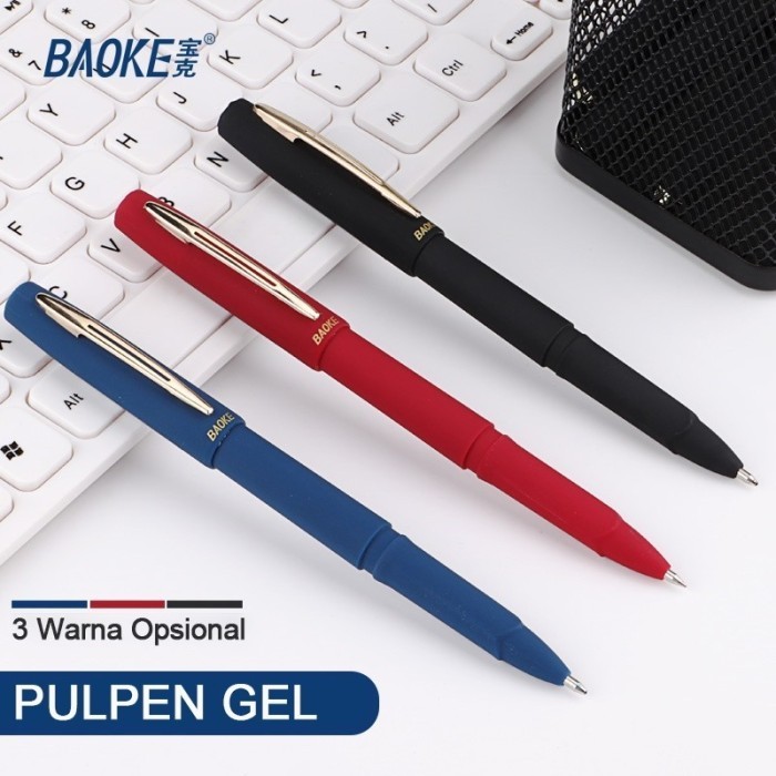 

Terbaru Baoke 12Pcs/Box Gel Pen Pulpen Gel 0.5 / 0.7 / 1.0Mm Kapasitas Besar Tinta Hitam Merah Biru