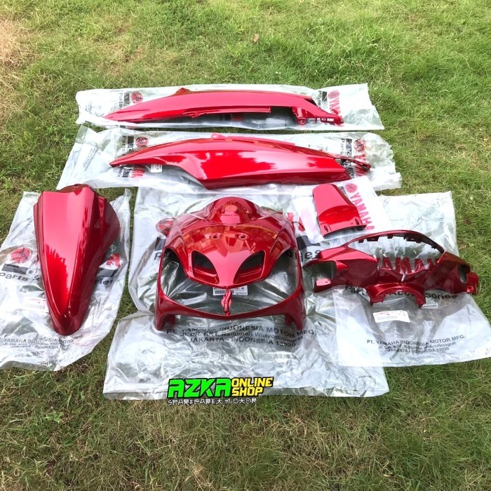 Terbagus Cover Body Halus Full Set Mio Smile Warna Merah Marun/Maroon Original