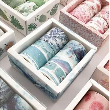 

Japanese Washi Tape - Blue & Green Nature Series