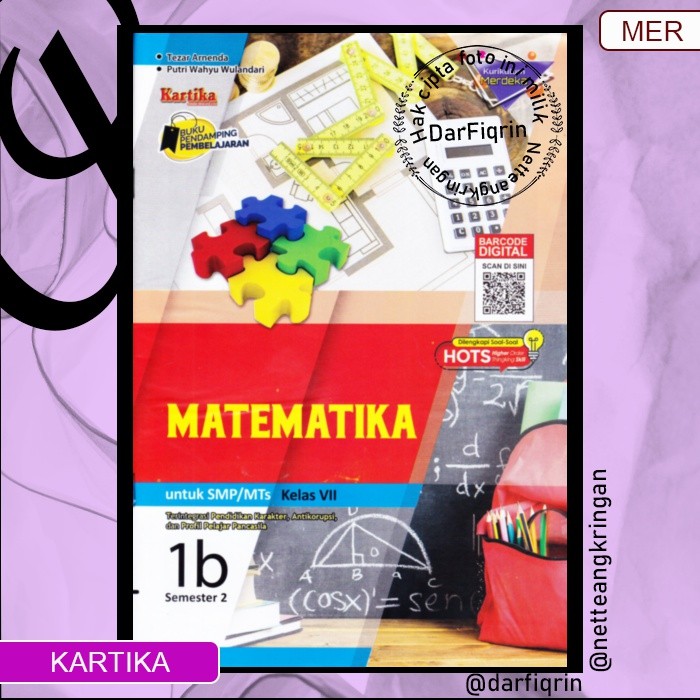 LKS Matematika Kelas 7 8 9 Semester 2 SMP/MTs KURMER Kurikulum Merdeka-Kartika-HOTS-Tezar-Putri