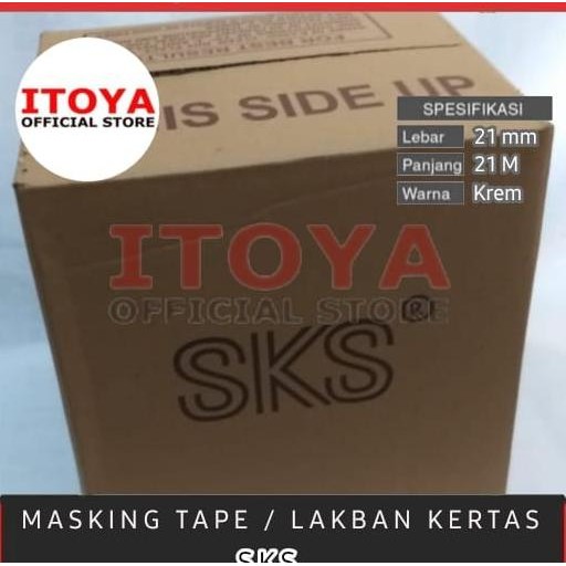 

TERMURAH - DUS /Masking Tape "SKS" 24 MM - Panjang 21 M Packing per pcs