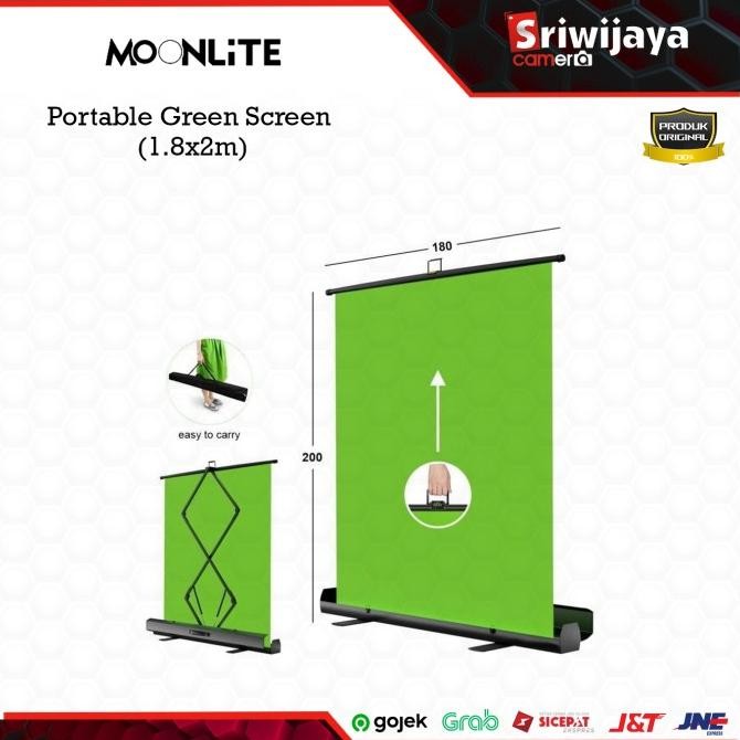BEBAS ONGKIR - Moonlite Portable Green Screen (1.8x2m)
