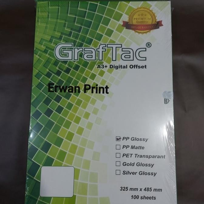 

NEW STICKER VINYL LASER A3+ GRAFTAC PUTIH GLOSSY (ISI 100)