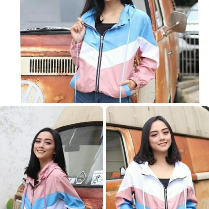 CANDY JAKET PARASUT WARNA WARNI WANITA/JAKET PARASIT PARASUT TIPIS