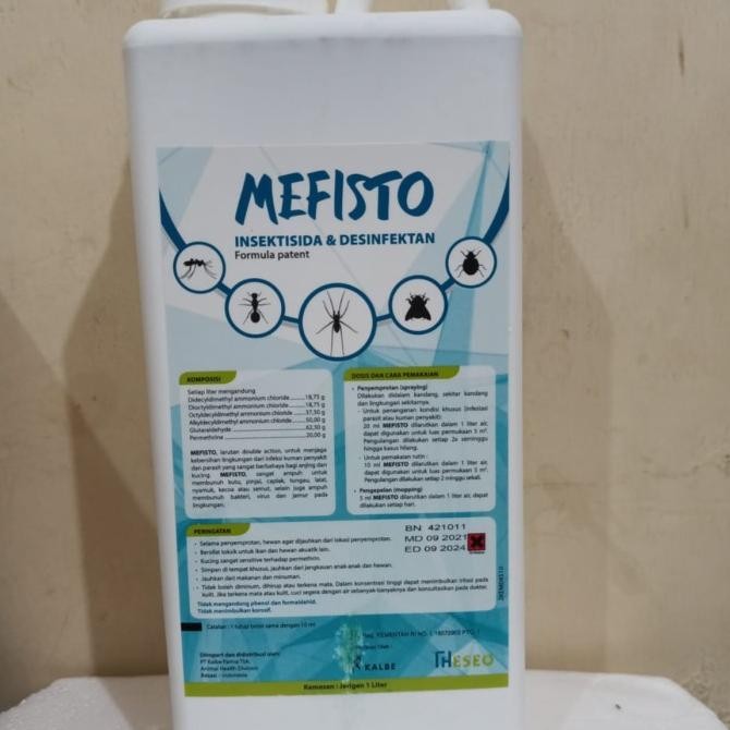 TERBARU - mefisto 1 liter disinfektan kandang plus pembasmi kutu