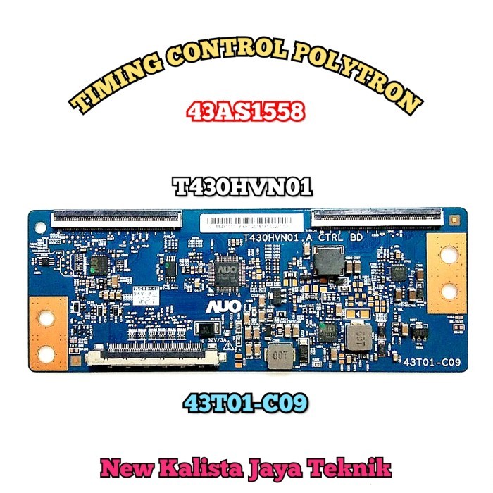 TCON TV POLYTRON PLD 43AS1558 ORIGINAL AUO 43T01-C09 TCON 43AS1558 TICON 43AS1558 TIKON PLD43AS1558