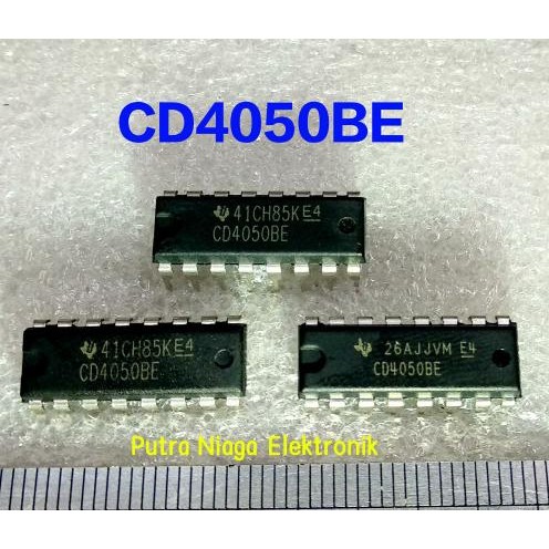 ic CD4050BE Dip 16 pin CD4050 / TC4050 / HEF4050 / HCF4050 putr4n Juara