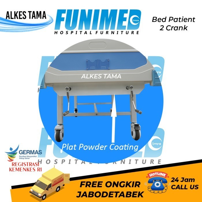 PROMO Hospital bed tempat tidur rumah sakit 2 engkol- Bed Hospital 2 crank