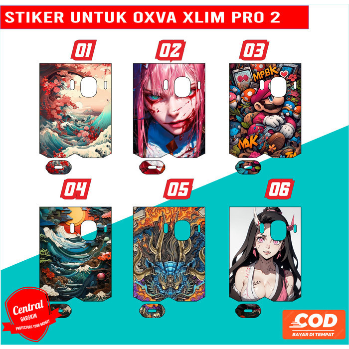 *2Buah* Oxva Xlim Pro 2 01 Garskin Wrap Stiker Custom Order Dan Bukan Case