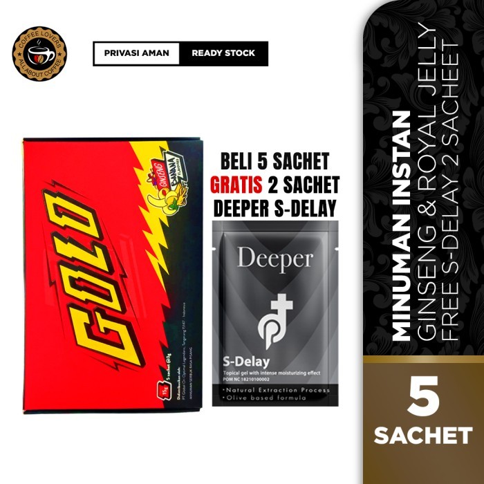 

Golo Banana 1 Box Gratis Deeper S-Delay 2 Sachet - Golo Stamina Pria Promo