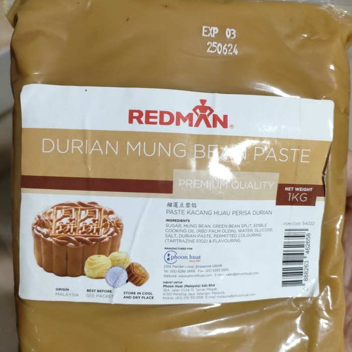 

Filling Mooncake Durian Mungbean Redman New