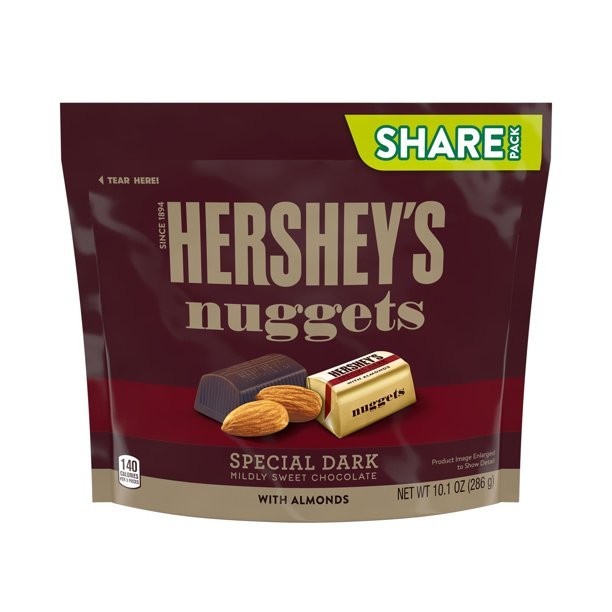 

Coklat Hersheys Nuggets Special Dark Chocolate With Almonds Candy 286G Terbaik