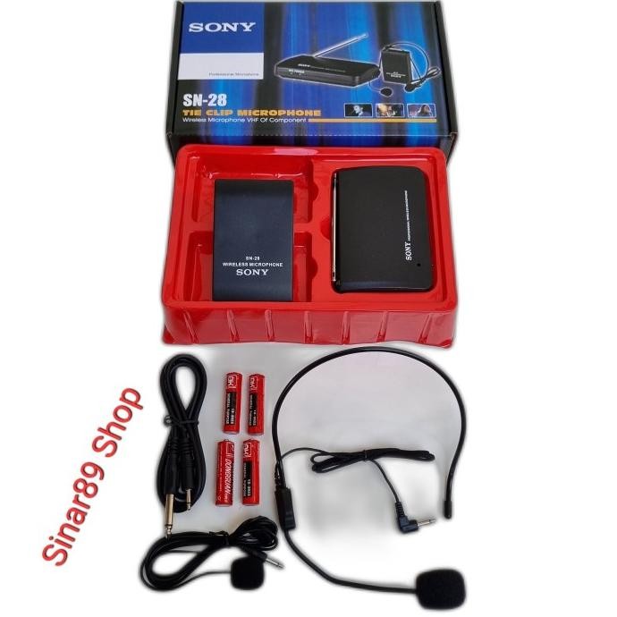 Mic bando + mic jepit CLIP-ON wireless Sony SN-28