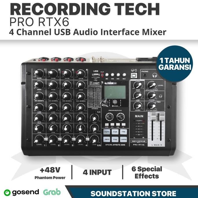 RECORDING TECH PRO RTX6 USB AUDIO MIXER RECORDING, PODCAST STUDIO