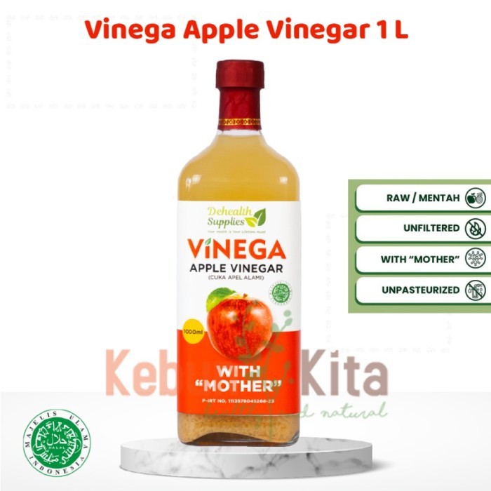 

Vinega Apple Vinegar 1 L With The Mother (Botol Kaca) Promo