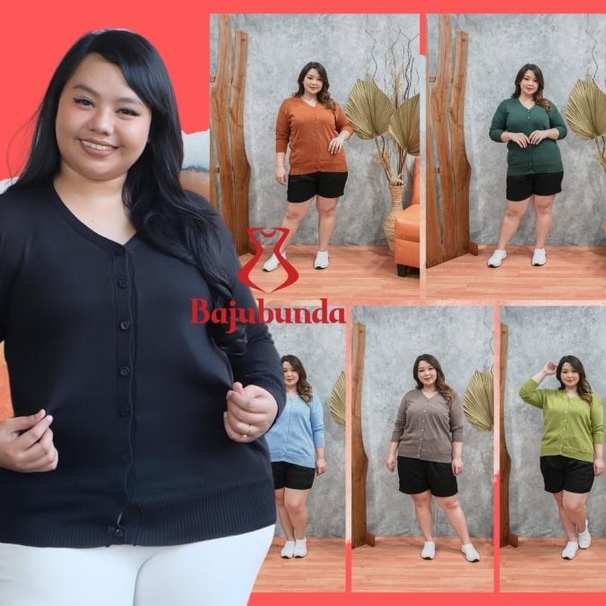 CARDIGAN RAJUT JUMBO WANITA BIG SIZE LD 120 130 TD