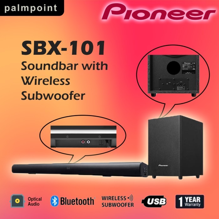 Promo Pioneer Sbx-101 Bluetooth Sound System Speaker Soundbar Resmi Ims