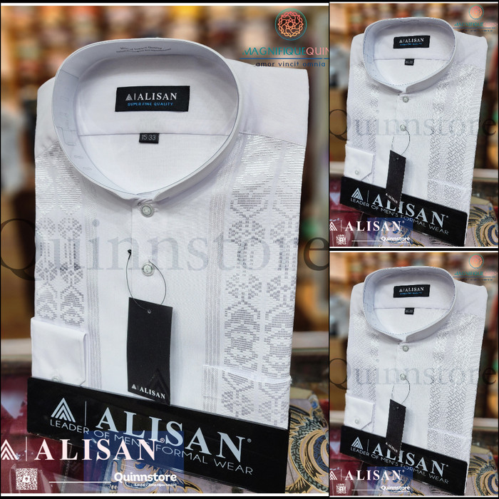 ALISAN Kemeja Koko Lengan Panjang Reguler - Putih