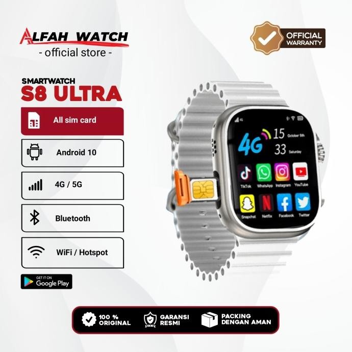 TERMURAH - Smartwatch S8 Ultra sim card