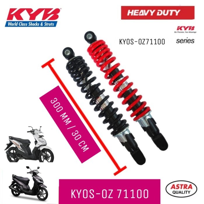 SHOCK MIO XEON FINO LEXI FREEGO BEAT VARIO KYB HEAVY DUTY 71100 300 MM