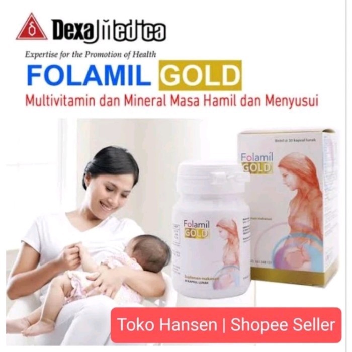 NEW FOLAMIL GOLD isi 30 Softgel Folamil Genio Gold DHA