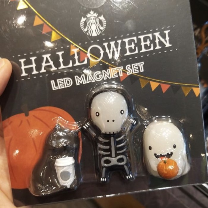 READY Starbucks Korea Halloween LED Magnet Set