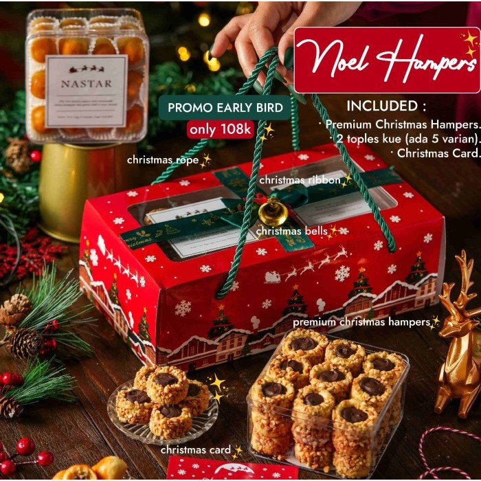 

NEW! Hampers Natal / Parcel Christmas Kue Kering Cookies - Choco cookies Limited