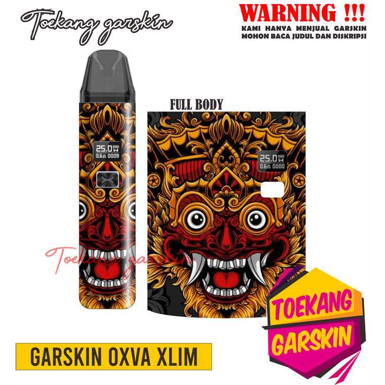 *2Buah* Oxva Xlim V1 V2 Reog 2 Garskin Wrap Stiker Custom Order Dan Bukan Case