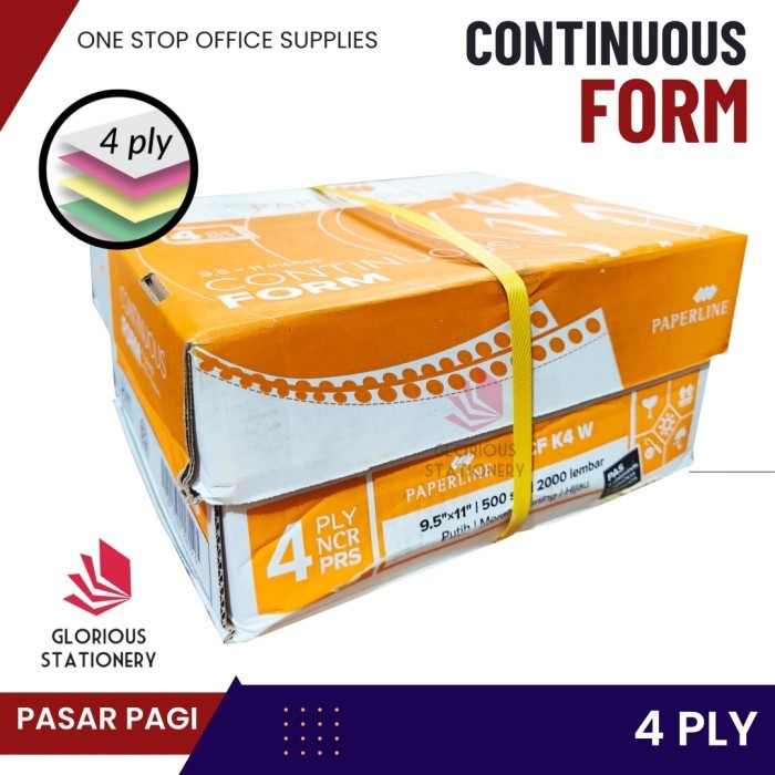 

Kertas Continous Form Uk 9.5 X 11 4Ply Merk Paperline Promo
