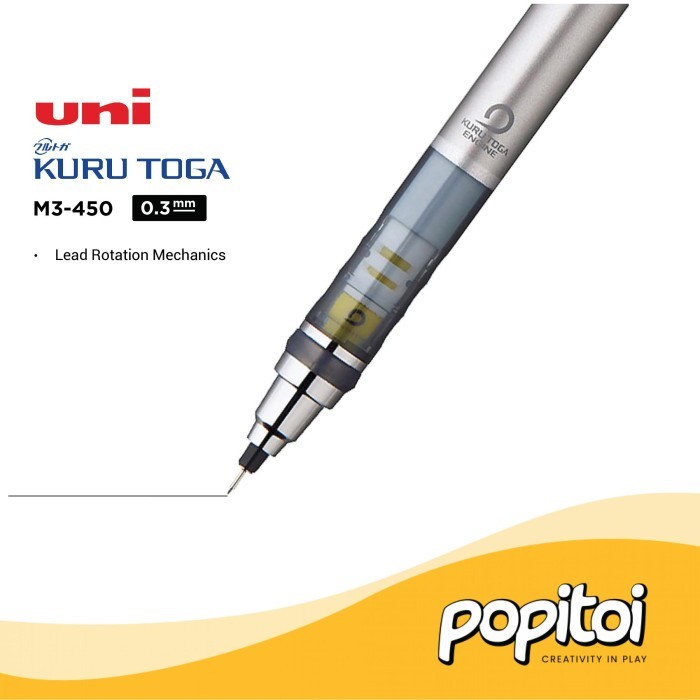 

Terlaris UNI Kuru Toga M3-450 Mechanical Pencil 0.3 mm Pensil Mekanik SALE