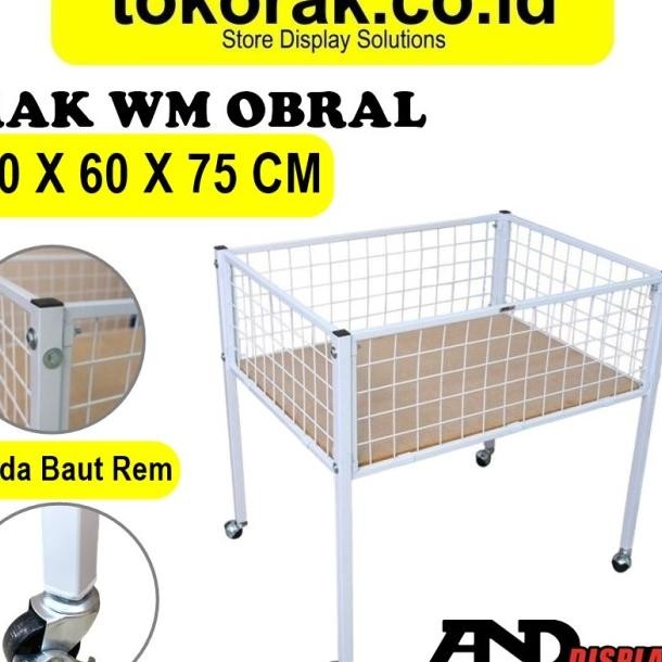 Rak Obral Wiremesh 60X80Cm Box Wagon Keranjang Serbaguna