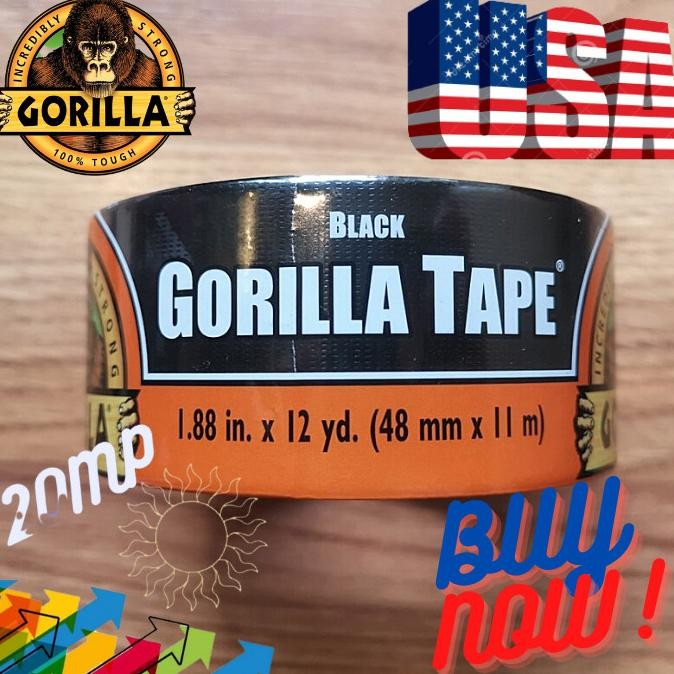 

TERMURAH - Lakban Hitam Gorilla Black Tape 1.88Inch