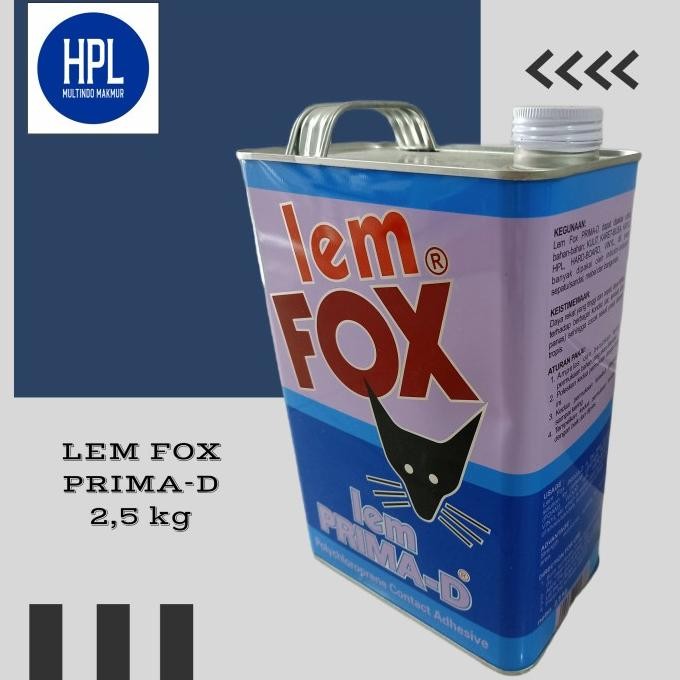 

TERMURAH - LEM FOX PRIMA D SPESIALIST HPL DAN EDGING DAYA REKAT KUAT UKURAN GALON