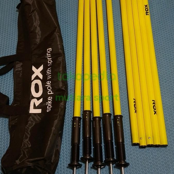 TERBARU - AGILITY SPIKE POLE SPRING ROX ORIGINAL TIANG KETANGKASAN BOLA ISI 5