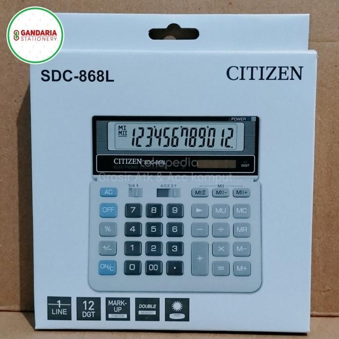 

TERBARU - ORIGINAL Citizen Calculator SDC-868L - Kalkulator Desktop Meja Kantor