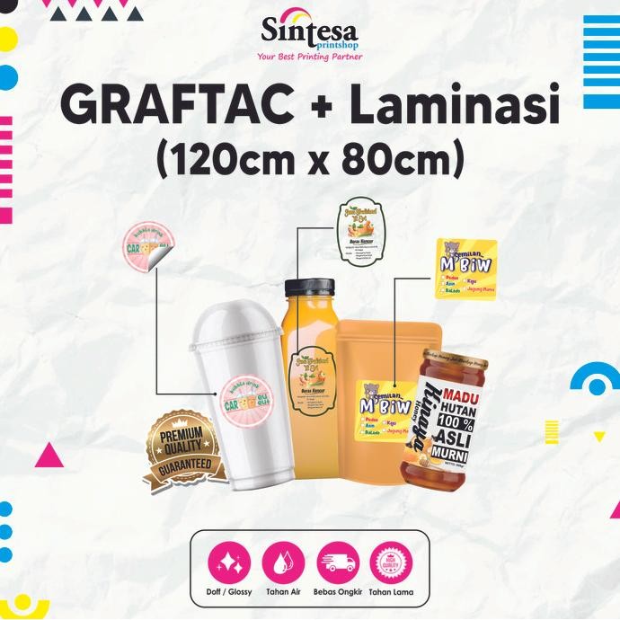 

Print Sticker Vynil Graftac Meteran - 120cm x 84cm - Laminasi