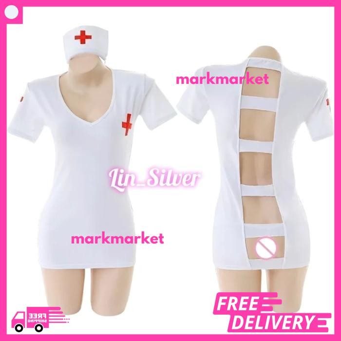 LINGERI COSPLAY KOSTUM SUSTER PERAWAT WANITA SEKSI HOT NURSE COSTUME BEST SELLER