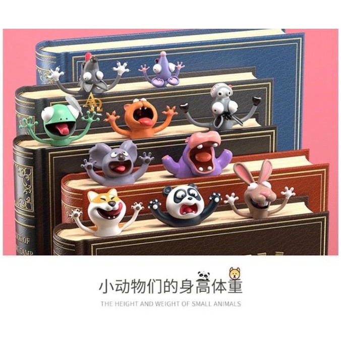 

TERBARU - Pembatas Buku Unik / Bookmark Edisi Animals Imut 3D Lux Limited