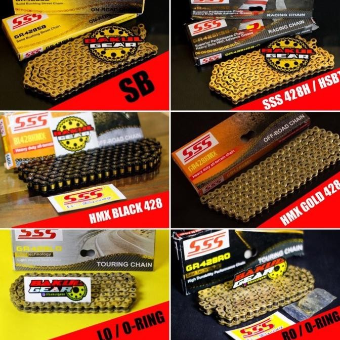 TERLARIS - Rantai SSS 428 HSBT SB HMX ORING