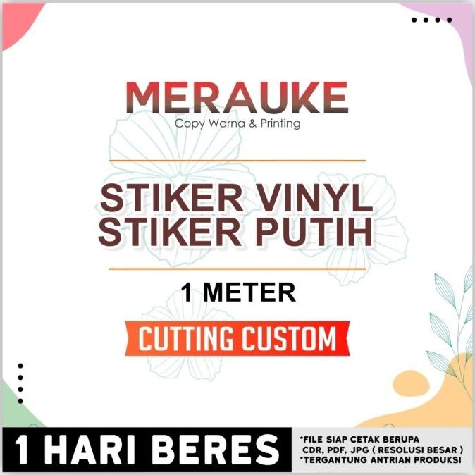 

NEW CETAK LABEL STIKER / STICKER VINYL / CUTTING CUSTOM / 1 METER