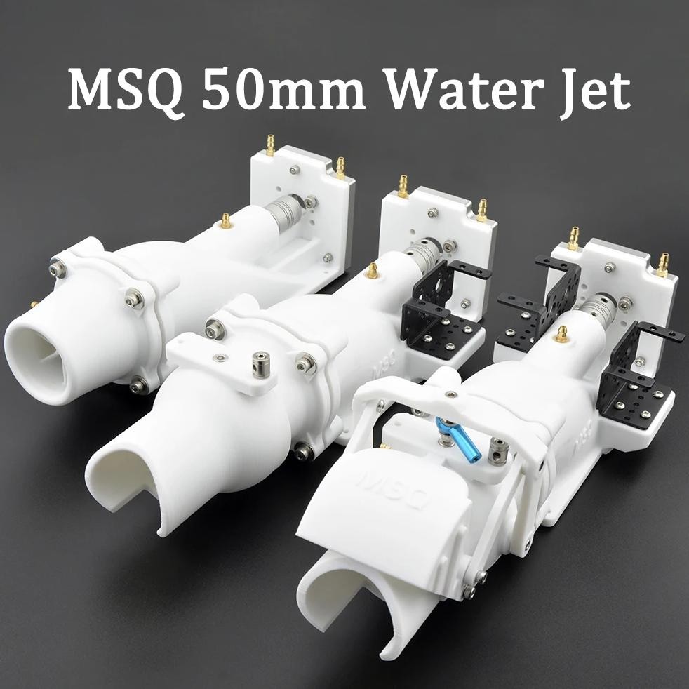 MSQ 50MM WATER JET WITH 7075 2 BLADES PROPELLER WATER THRUSTER WITH REVERSE BUCKLE 6MM SHAFT W/8MMCO