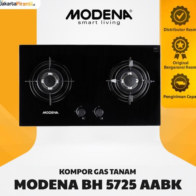 Modena Bh 5725 Aabk - Kompor Tanam 2 Tungku Sudah Safety Gas