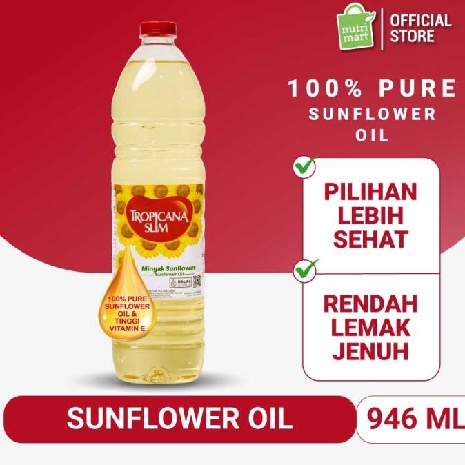 

Tropicana Slim Minyak Sunflower 946ml - Pure Sunflower Oil