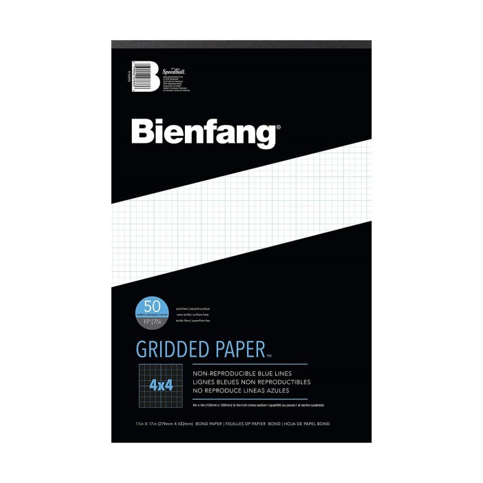 

Triyper Speedball Bienfang 11 X 17 Inch Gridded Paper (4X4 Cross Section)