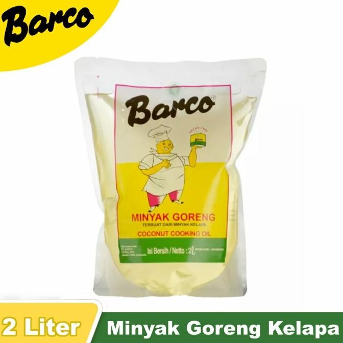 

Minyak goreng kelapa - Coconut cooking oil Barco - pouch 2 liter