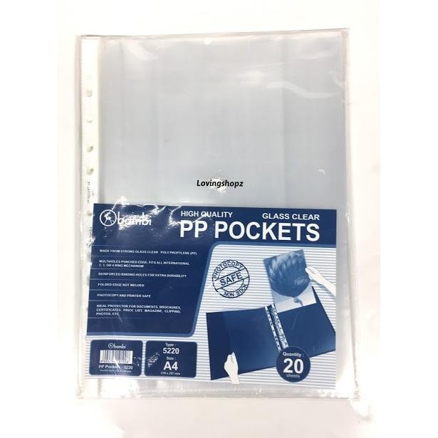 

Baru Pp Pockets Bambi A4/Plastik Buat Binder A4