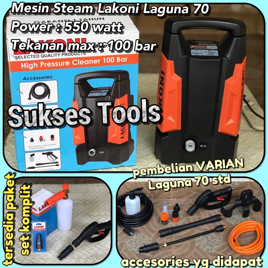 Laguna 70 + Nozzle Cuci Snow Wash Mesin Steam Lakoni Jet Cleaner - Laguna 70 std