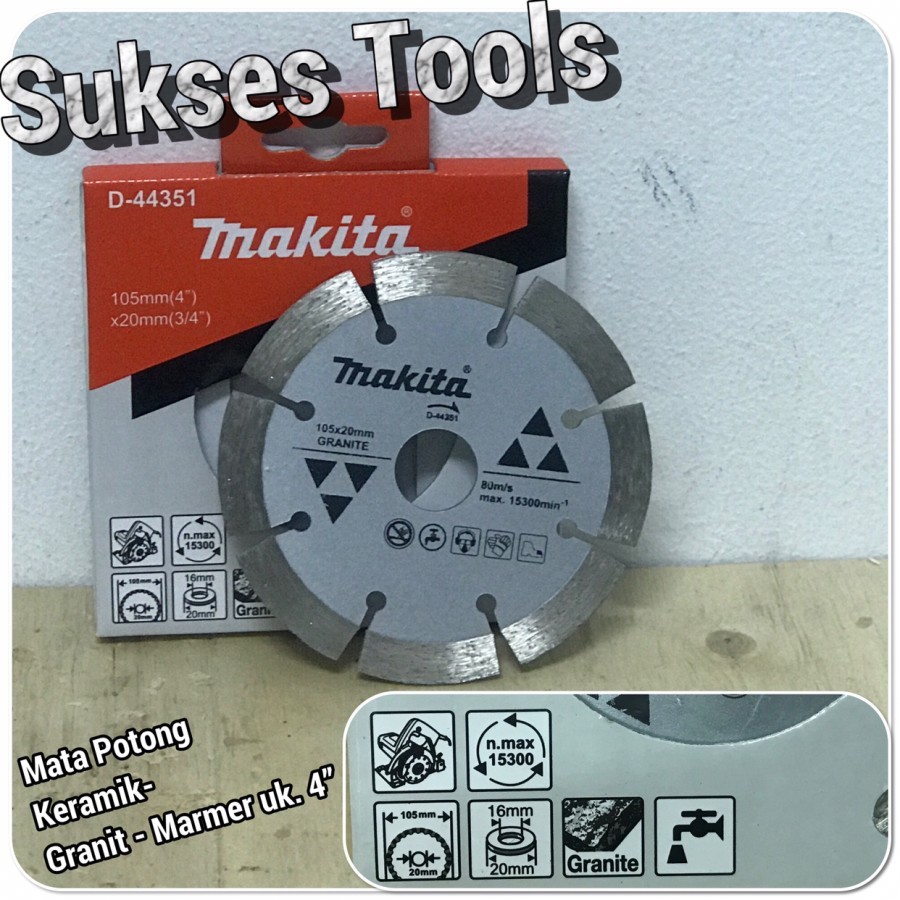 Mata Gerinda Makita 4” Kering u/ Mata Potong Keramik Granit Marmer